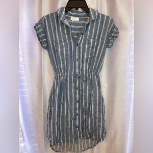 Blue and white striped dress size XS